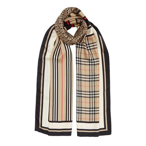 burberry monogram silk scarf|Burberry silk scarves on sale.